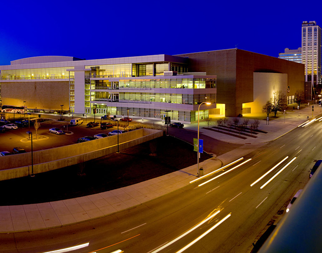 Peoria Civic Center at night